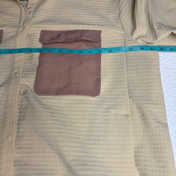 Lululemon Grid Fleece Hiking Overshirt Prosecco / Pink Clay size 18 - Picture 11 of 14